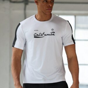 Boyfriend Style Men's Letter Print Summer Short Sleeve Sports T-Shirt - Image 3