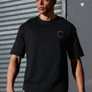 Boyfriend Style Men's Slogan Printed Round Neck Short Sleeve Sports T-Shirt Back To School - Image 6