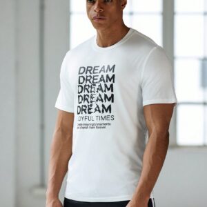 Boyfriend Style Men's Fashionable Simple Printed Loose Comfortable Short Sleeve Sports Vest