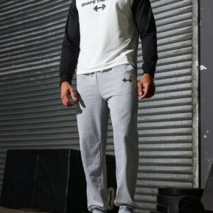Boyfriend Style Men's Color-Block Letter Printed Round Neck Long Sleeve Top And Solid Color Long Pants Casual Sports Suit - Image 3
