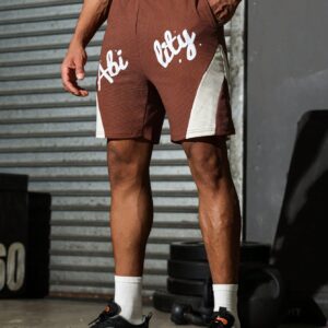Boyfriend Style Men's Simple Print Contrast Color Loose Sports Shorts - Image 3