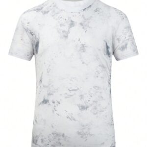 Boyfriend Style Men's Random Printed Simple Daily Short Sleeve T-Shirt 2-Piece Set - Image 4