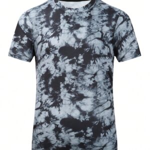 Boyfriend Style Men's Random Printed Simple Daily Short Sleeve T-Shirt 2-Piece Set - Image 5