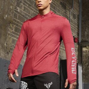 Boyfriend Style Men's Stylish Printed Long Sleeve Zipper Sports Jacket - Image 4