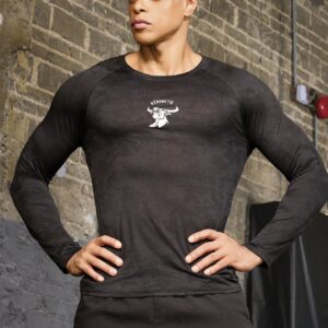 Boyfriend Style Men's Fashion Sport Slim Fit Lightweight Breathable Long Sleeve T-Shirt - Image 4