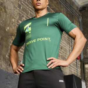 Boyfriend Style Men's Round Neck Letter Printed Summer Short Sleeve Workout T-Shirt - Image 7