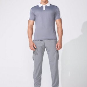 Boyfriend Style Men's Simple Color Block Daily Sports Polo T-Shirt Golf Shirt - Image 5