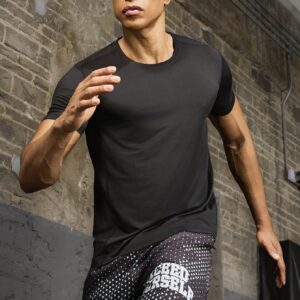 Boyfriend Style Men's Fashionable Simple Thin Breathable Quick-Drying Sports T-Shirt - Image 10