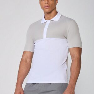 Boyfriend Style Men's Summer Color Block Short Sleeve Casual Sports Polo Shirt Golf Shirt