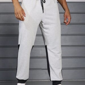 Boyfriend Style Men's Fashionable Loose Fit Colorblock Sports Pants - Image 5
