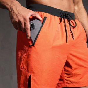 Boyfriend Style Men's Color Block Drawstring Waist Casual Sports Shorts Jogger Shorts - Image 3