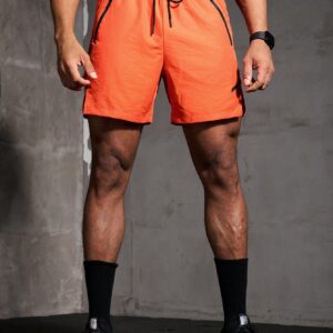 Boyfriend Style Men's Color Block Drawstring Waist Casual Sports Shorts Jogger Shorts - Image 8
