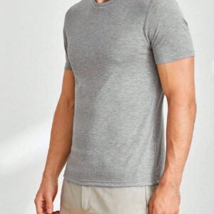 Men's Sporty Letter Printed T-Shirt Workout Tops - Image 4
