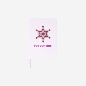 A5 Notebook with glitter stone cover - Image 1