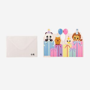 Animals party card with envelope - Image 1