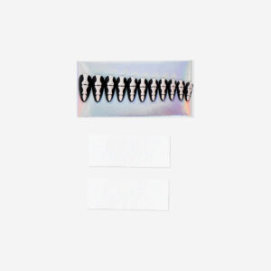 Artificial nails set - Embossed skeleton - Image 3