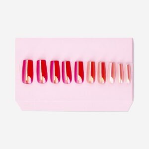 Artificial nails set - Pink iridescent design - Image 2