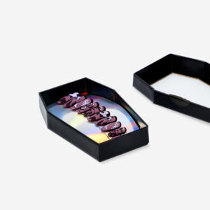 Artificial nails set - Purple coffin design - Image 3