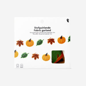 Autumn leaves and pumpkins fabric garland - 300 cm - Image 3
