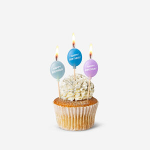 Balloon shaped cake candles. 6 pcs - Image 2
