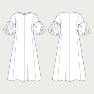 The Assembly Line BALLOON SLEEVE DRESS PATTERN XS - L - Image 4