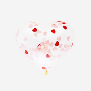 Balloons with heart confetti - 6 pcs - Image 2