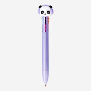 Ballpoint pen with panda topper and multi-coloured ink - Image 2