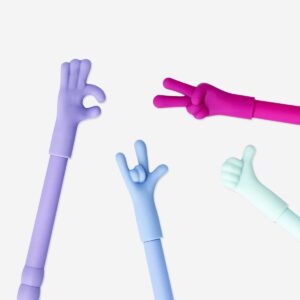 Ballpoint pens with hand signs - 4 pcs - Image 3