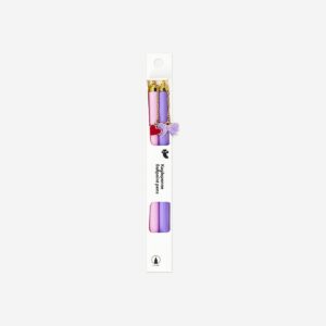 Ballpoint pens with heart and bow topper - 2 pcs - Image 1