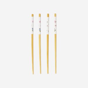Bamboo chopsticks with blossom print - 2 pcs - Image 2