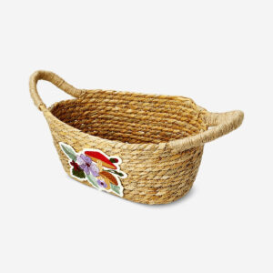 Basket with embroidered mushroom - Image 3