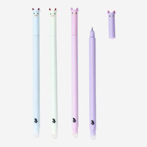 Bat-Shaped Erasable Gel Ink Pens - 4 pcs - Image 1