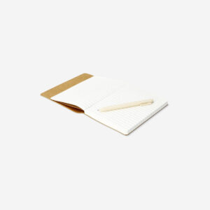 Beige notebook with ballpoint pen - Image 3