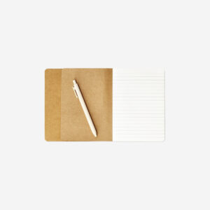 Beige notebook with ballpoint pen - Image 2