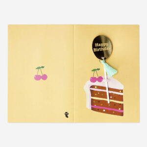 Birthday cake card with tassle and envelope - Image 2
