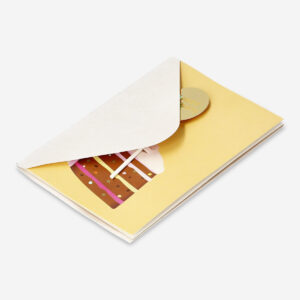 Birthday cake card with tassle and envelope - Image 3