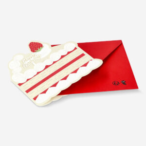 Birthday cake slice card with envelope - Image 3