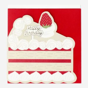 Birthday cake slice card with envelope - Image 1