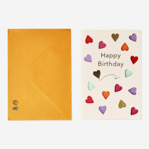 Birthday card with cut out balloons and envelope - Image 1
