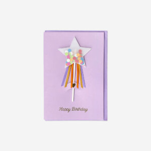 Birthday card with star wand - Image 1