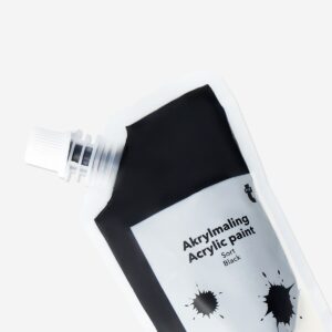 Black acrylic paint - 80 ml - Image 3
