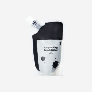 Black acrylic paint - 80 ml - Image 1
