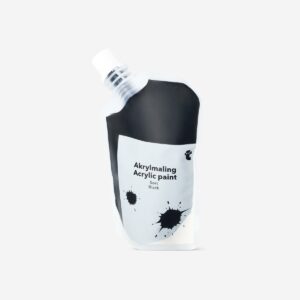 Black acrylic paint - 80 ml - Image 2
