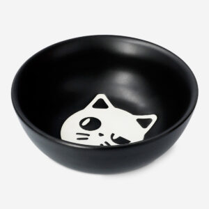 Black bowl with cat print - Image 1