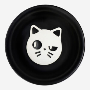Black bowl with cat print - Image 2