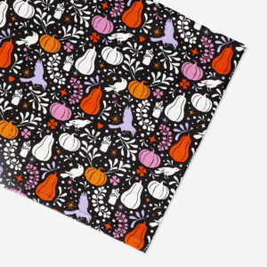 Black tablecloth with pumpkins - 140x220 cm - Image 3