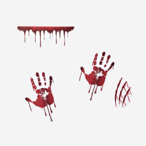 Blood stain window decorations - 6 pcs - Image 3