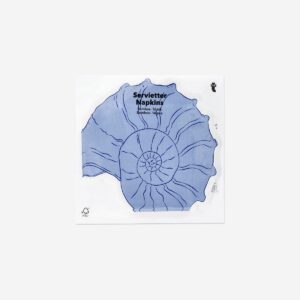 Blue seashell napkins - 16 pcs - Image 1