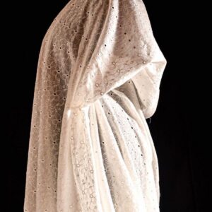 Cotton Broderie Anglaise Lawn Fabric - Ivory