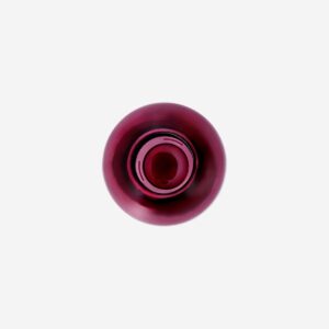 Burgundy mushroom glass vase - 17 cm - Image 3